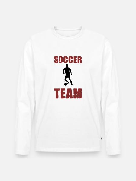 Soccer Player Team - Men's Premium Organic Long Sleeve Shirt - white