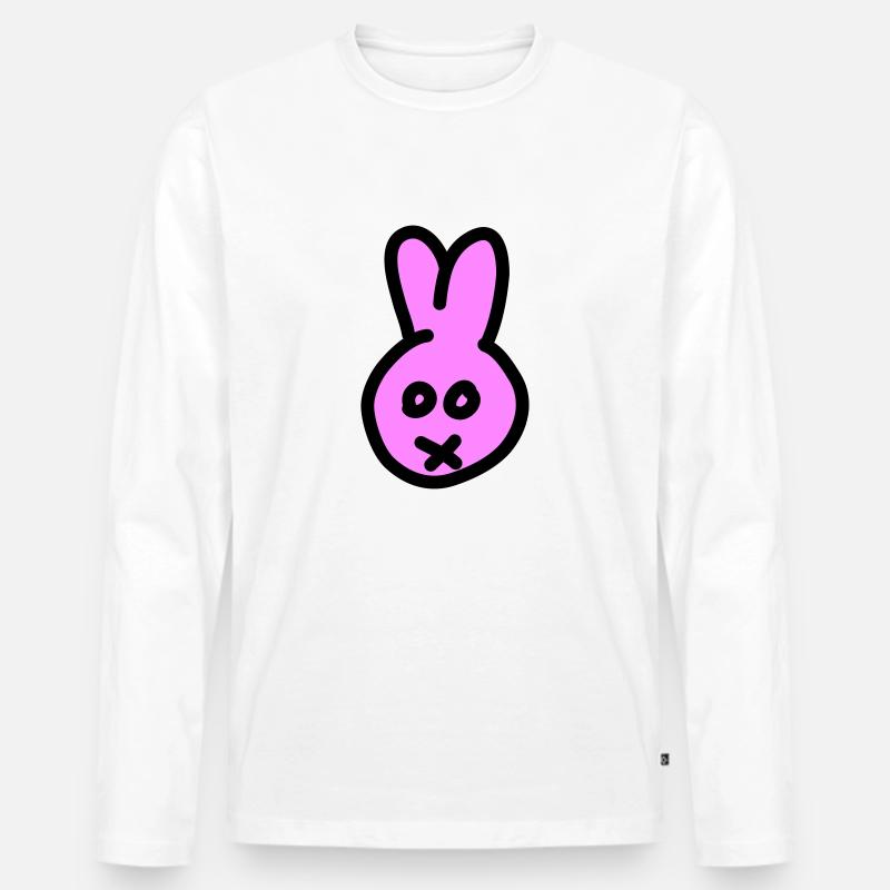 Bunny 2c - Männer Premium Bio Langarmshirt - Weiß