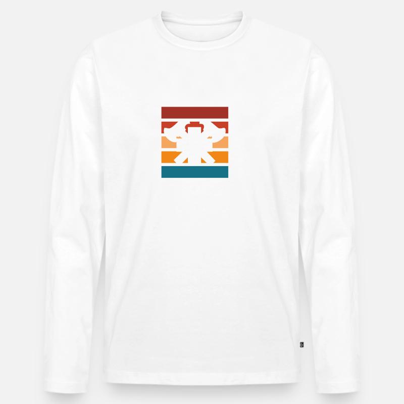 Feuerwehr - Männer Premium Bio Langarmshirt - Weiß