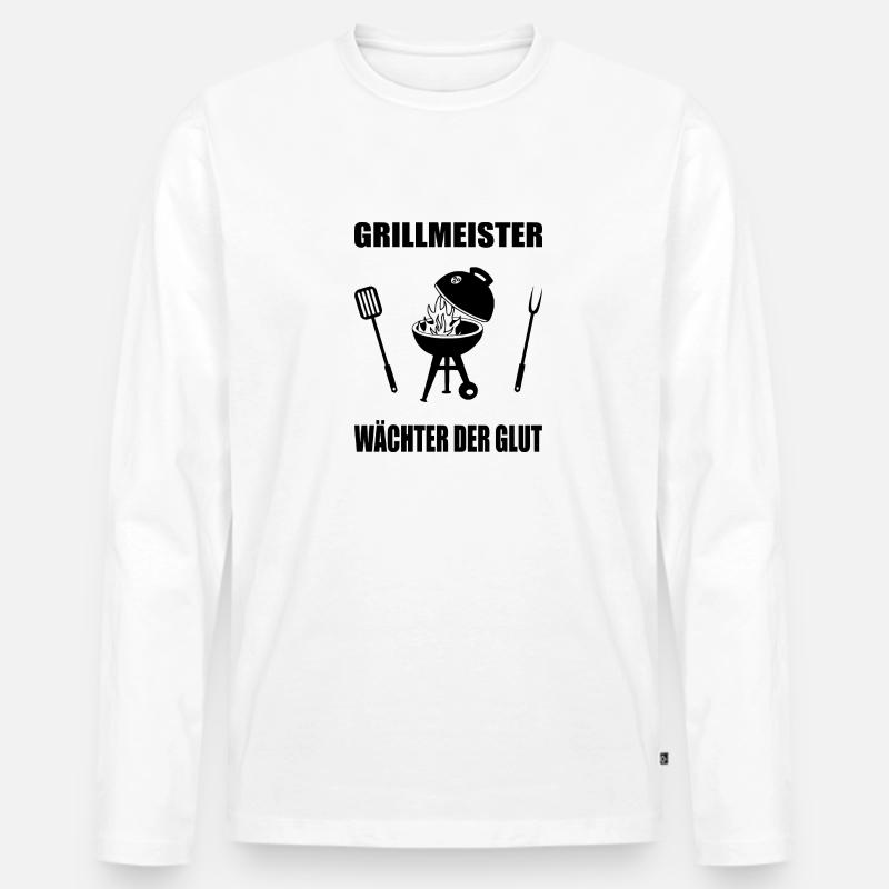 Bbq - Männer Premium Bio Langarmshirt - Weiß