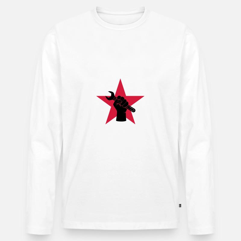 Garage - Automechaniker - Männer Premium Bio Langarmshirt - Weiß