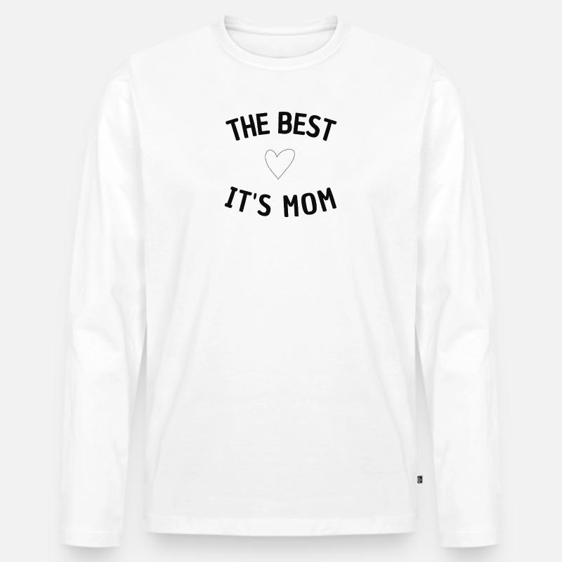Die beste Mutter - Männer Premium Bio Langarmshirt - Weiß