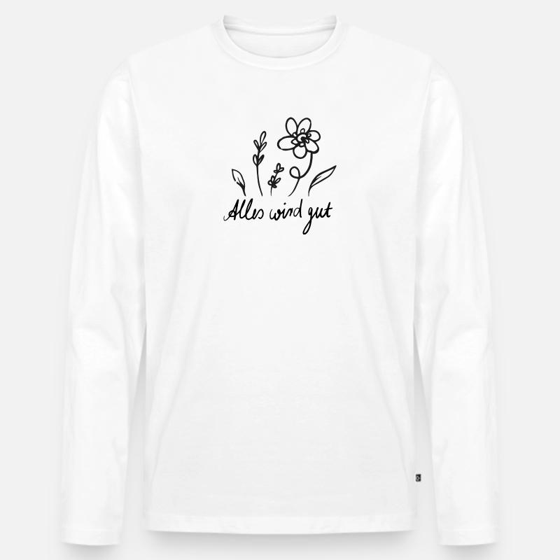 Alles wird gut - Männer Premium Bio Langarmshirt - Weiß