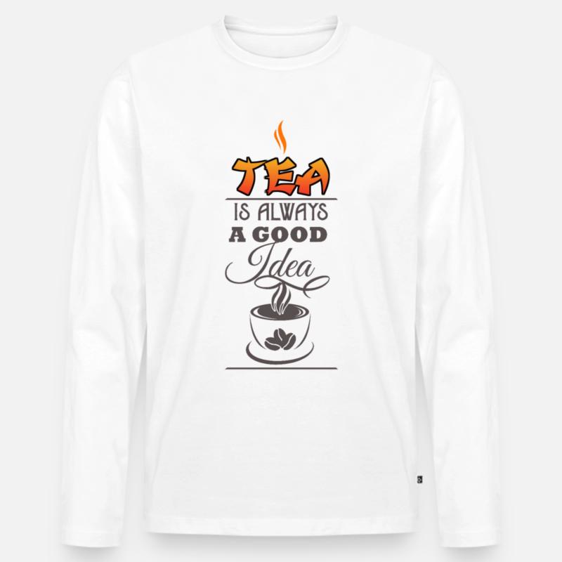 Tee Tee - Männer Premium Bio Langarmshirt - Weiß