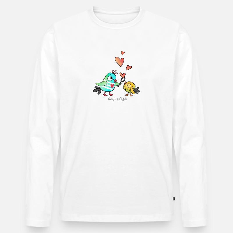 Bubble Hearts - Men's Premium Organic Long Sleeve Shirt - white