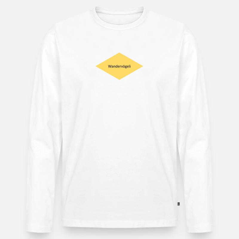 Wandervögeli - Männer Premium Bio Langarmshirt - Weiß