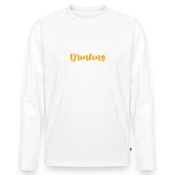 Lloret De Mar Équipe de Boisson - T-shirt manches longues Premium bio Homme - blanc - Devant - Nico (187cm)