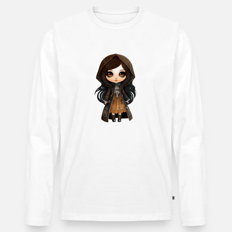 Dolly 2 - Männer Premium Bio Langarmshirt - Weiß
