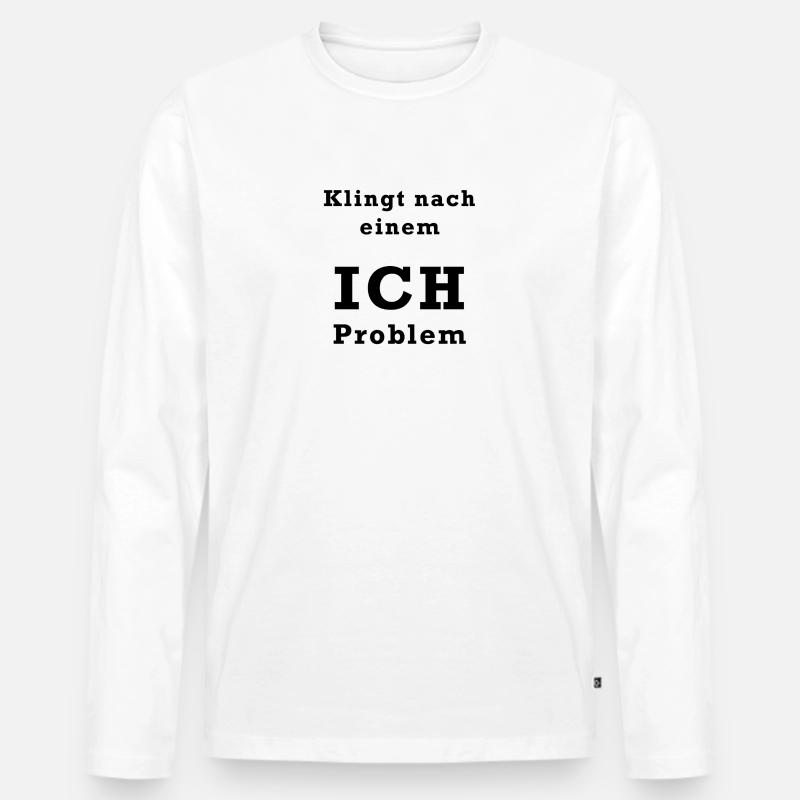Ich Problem - Männer Premium Bio Langarmshirt - Weiß