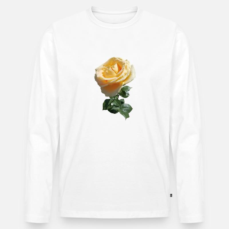 TEEROSE - Männer Premium Bio Langarmshirt - Weiß