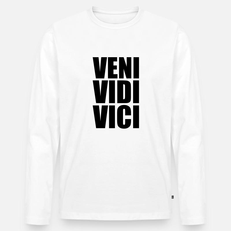 veni vidi vici - Männer Premium Bio Langarmshirt - Weiß