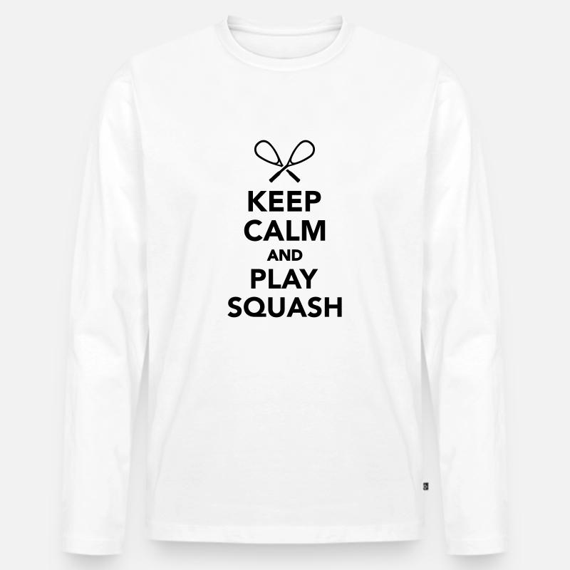 Squash - Männer Premium Bio Langarmshirt - Weiß