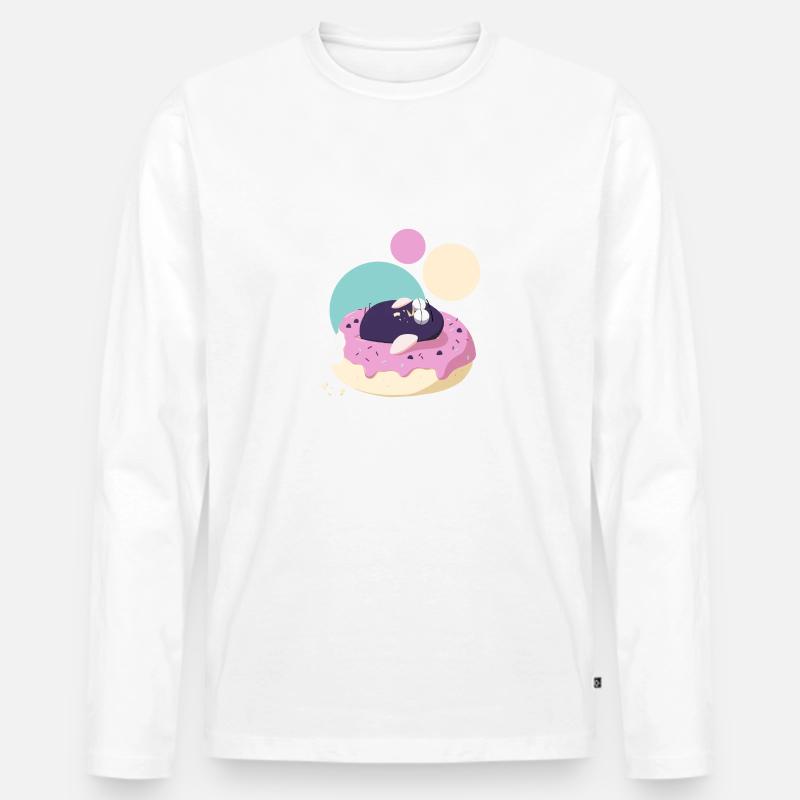 Donut Overkill - Männer Premium Bio Langarmshirt - Weiß