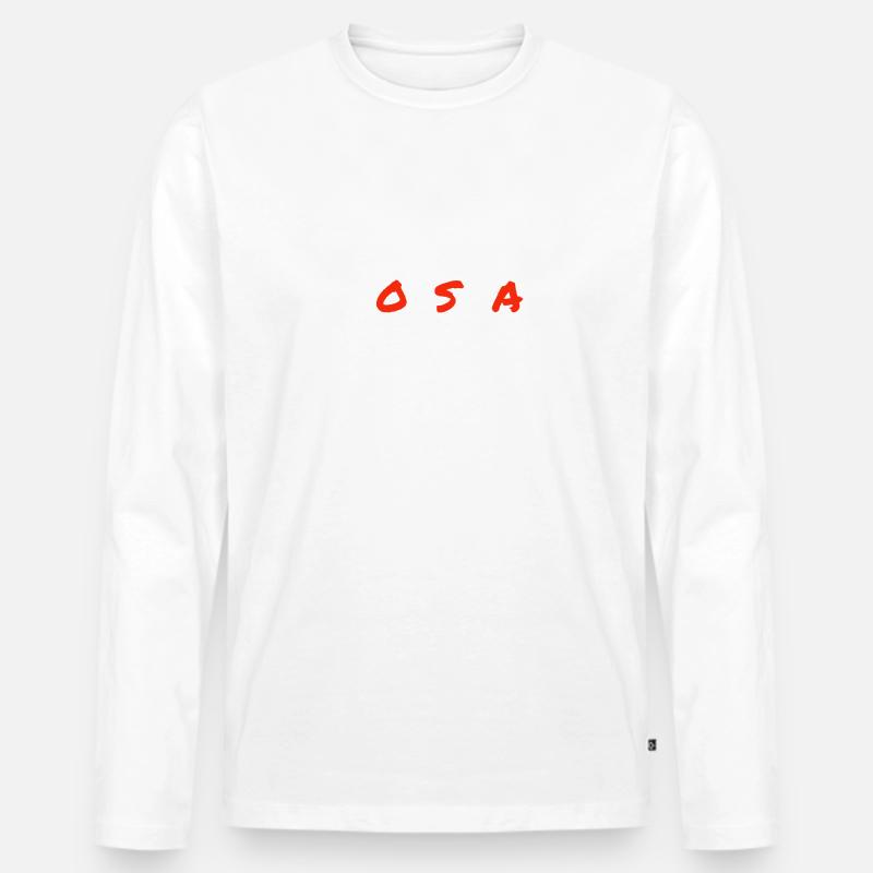 Polska - Männer Premium Bio Langarmshirt - Weiß
