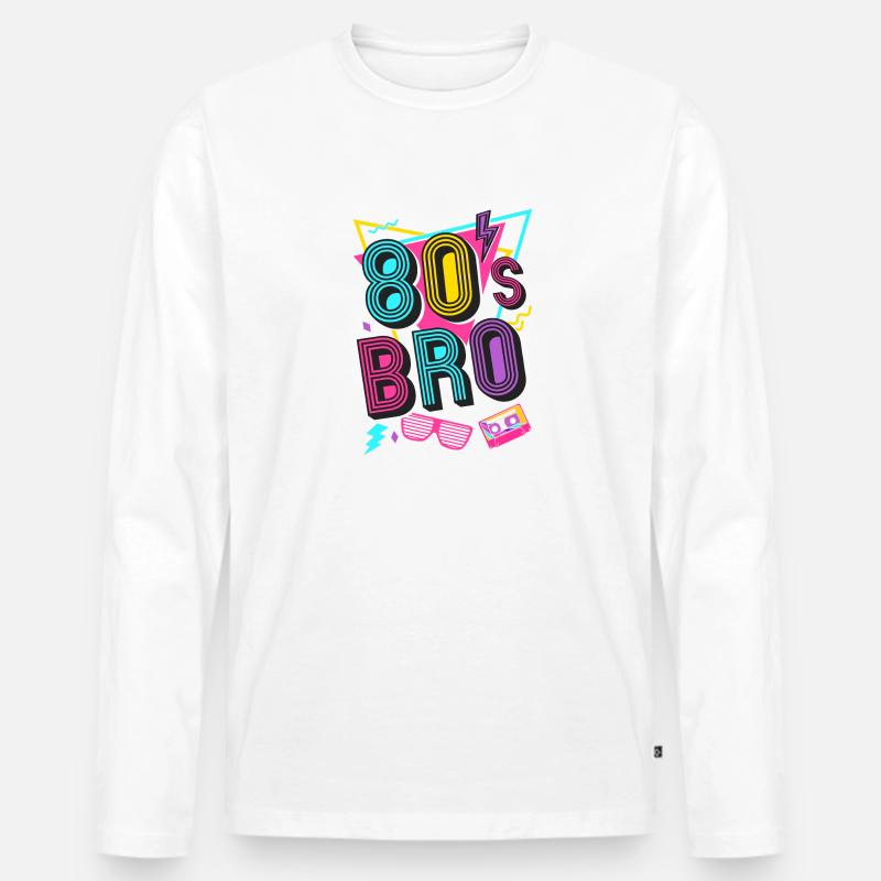 Ich Liebe die 80er - Männer Premium Bio Langarmshirt - undefined