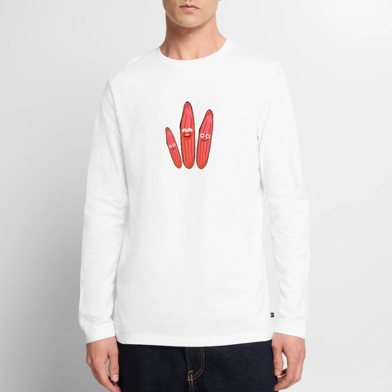 Concombre,Concombre de fête,Concombre Rieur T-shirt manches longues Premium bio Homme