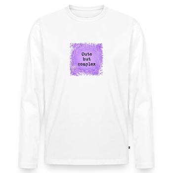 Cute but complex - Men's Premium Organic Long Sleeve Shirt - white - Front - Nico (187cm)