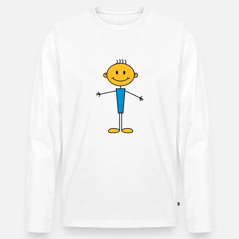 boy - Männer Premium Bio Langarmshirt - Weiß
