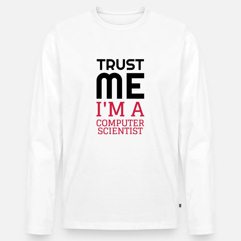 Computer / Informatiker / Aussenseiter / Ingenieur - Männer Premium Bio Langarmshirt - Weiß