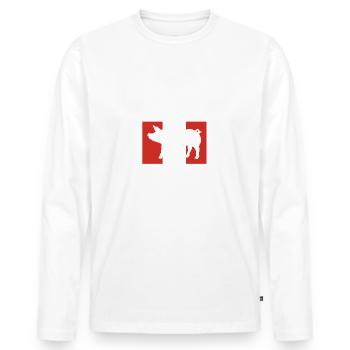 Farmer - Männer Premium Bio Langarmshirt - Weiß - Vorne - Nico (187cm)