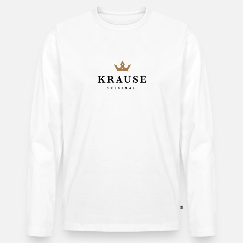 Krause - Männer Premium Bio Langarmshirt - Weiß