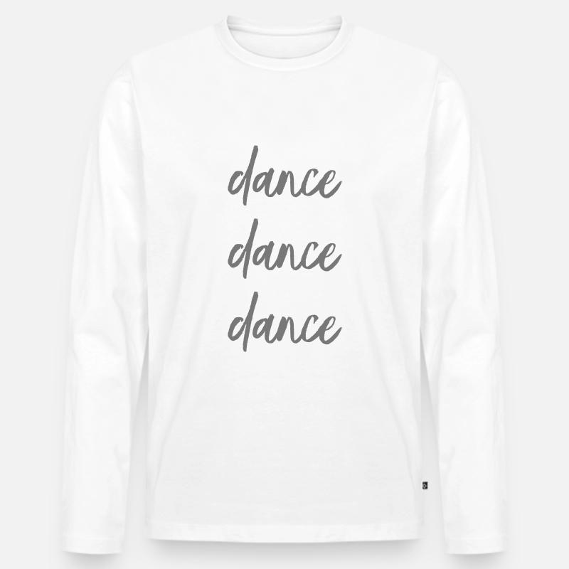 dance dance dance - Männer Premium Bio Langarmshirt - Weiß