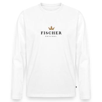 Pêcheur - T-shirt manches longues Premium bio Homme - blanc - Devant - Nico (187cm)