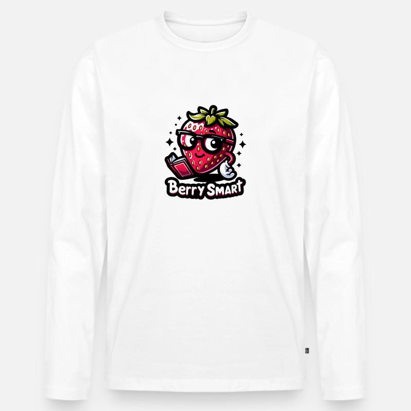 Berry Smart - Männer Premium Bio Langarmshirt - Weiß