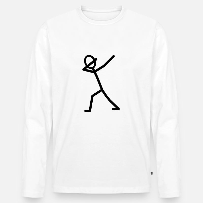 DAB DÄB Jubel Geschenkidee - Männer Premium Bio Langarmshirt - Weiß