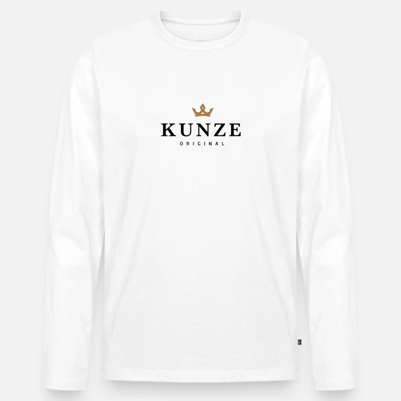 Kunze - Männer Premium Bio Langarmshirt - Weiß