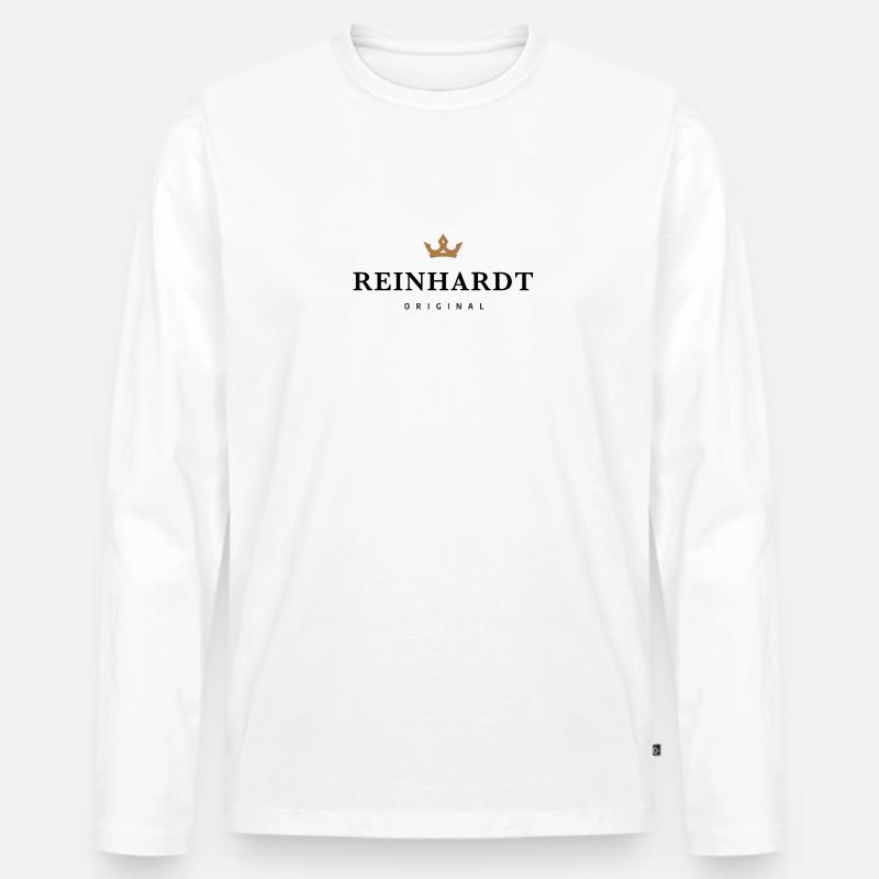 Reinhardt - Männer Premium Bio Langarmshirt - Weiß