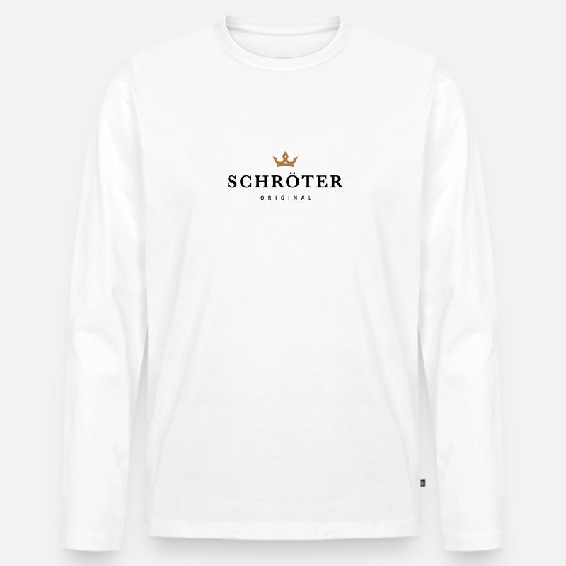 Schröter - Männer Premium Bio Langarmshirt - Weiß