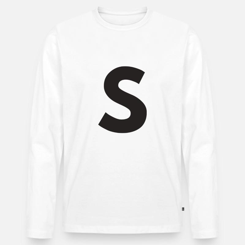 S - Männer Premium Bio Langarmshirt - Weiß