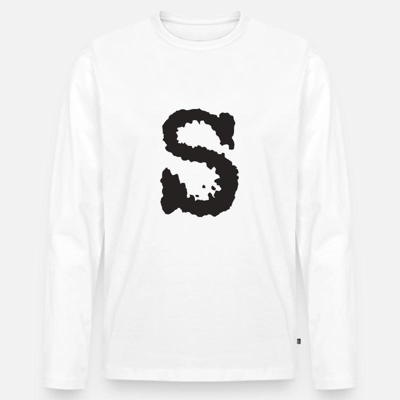 S - Männer Premium Bio Langarmshirt - Weiß