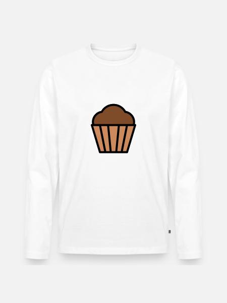 Muffin - Men's Premium Organic Long Sleeve Shirt - white