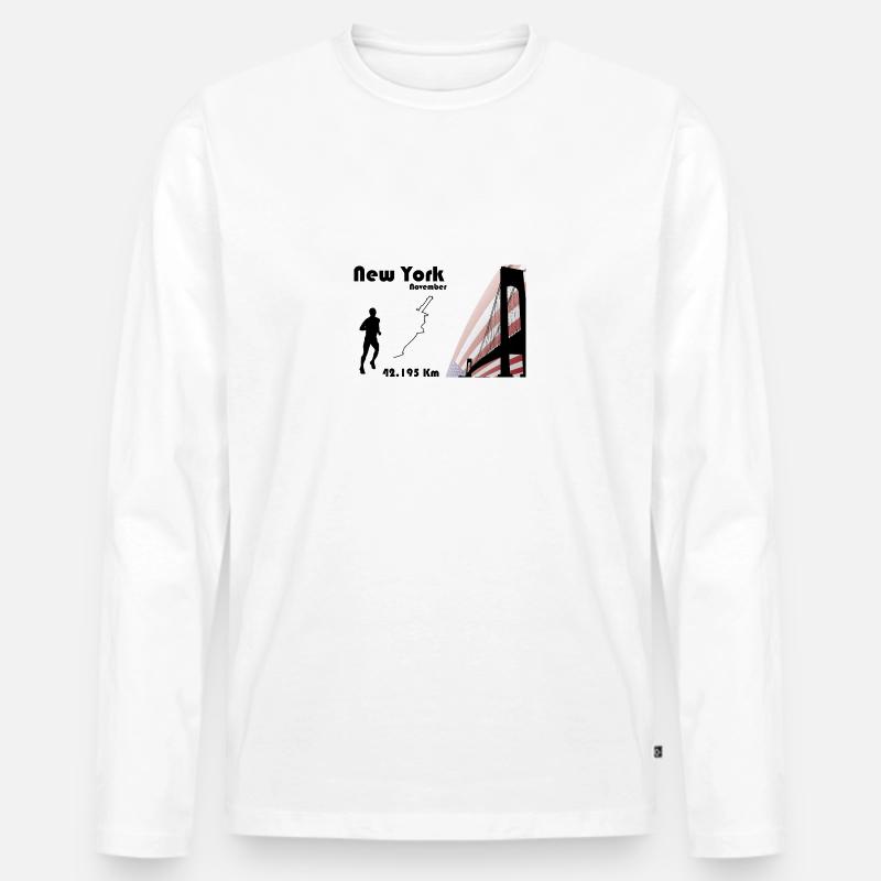 blockedTitle - Männer Premium Bio Langarmshirt - Weiß