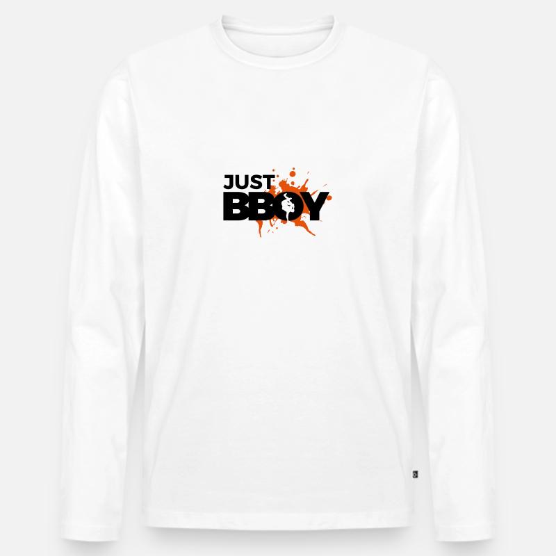 Breakdance Einfach B-Boy Breakdance Dance - Männer Premium Bio Langarmshirt - Weiß
