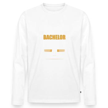 Bachelor 2022 Studium Bestandene Bachelorprüfung - Männer Premium Bio Langarmshirt - Weiß - Vorne - Nico (187cm)