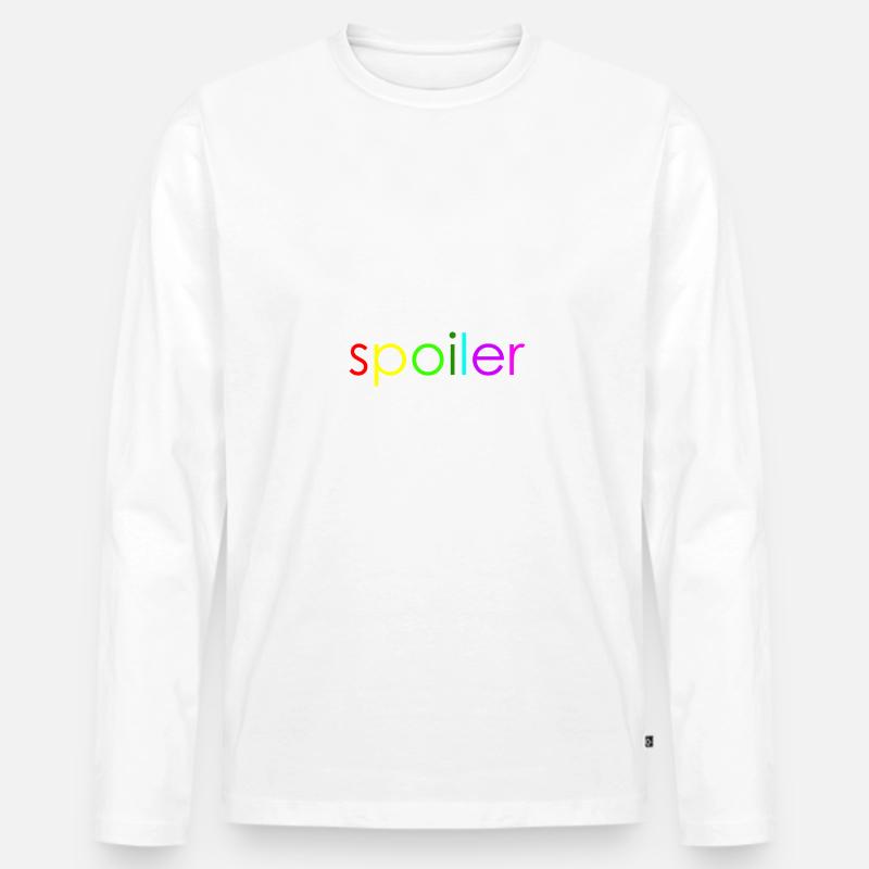 Spoiler - Männer Premium Bio Langarmshirt - Weiß