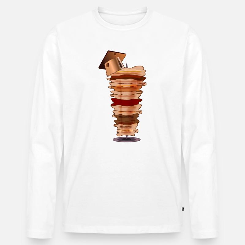 DÖNER KEBAB ABSCHLUSS STUDIUM - Männer Premium Bio Langarmshirt - Weiß