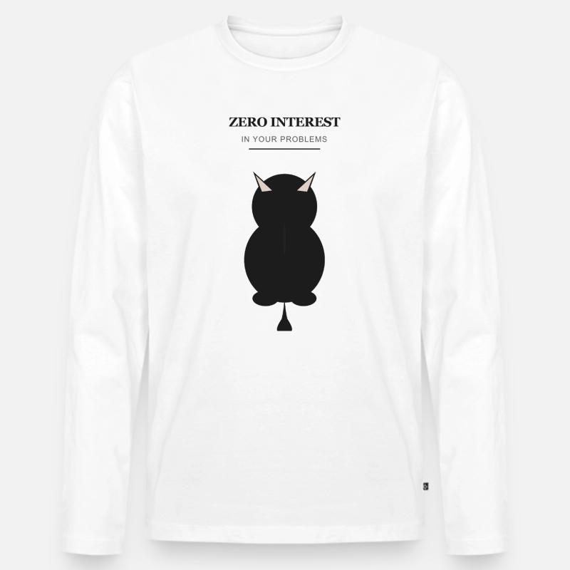 Zero Interest Dämonen-Silhouette - Männer Premium Bio Langarmshirt - Weiß