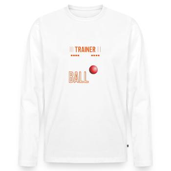 Bester Kinball Trainer Danke Kinballtrainer Geb - Männer Premium Bio Langarmshirt - Weiß - Vorne - Nico (187cm)