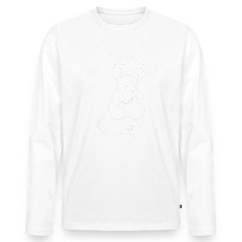 Lesen Leseratte Buch - Männer Premium Bio Langarmshirt - Weiß - Vorne - Nico (187cm)