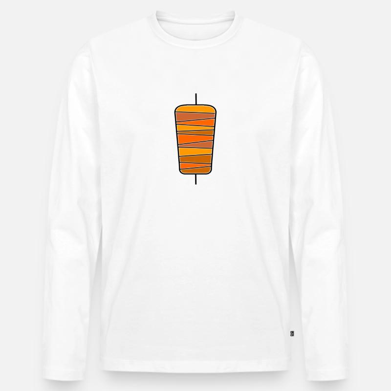 Döner / Doener / Kebab - Männer Premium Bio Langarmshirt - Weiß