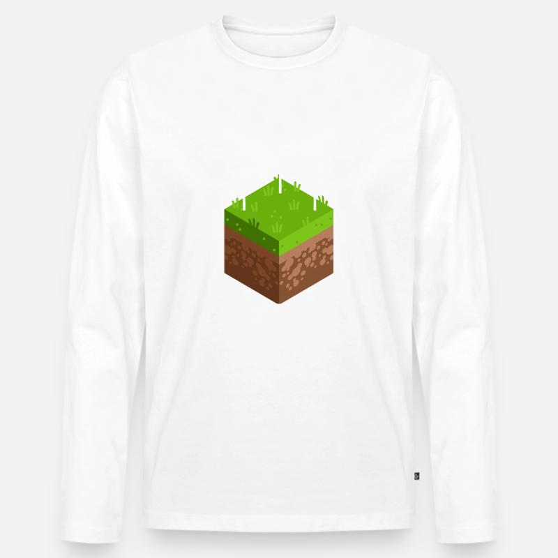 Energiewende mit Windrad - Männer Premium Bio Langarmshirt - Weiß