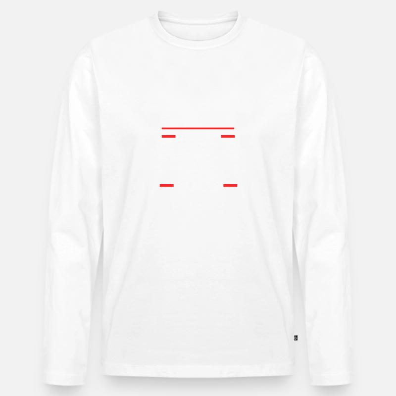 Paul - Männer Premium Bio Langarmshirt - Weiß