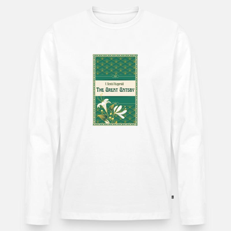 Fitzgeralds Der große Gatsby - Männer Premium Bio Langarmshirt - Weiß