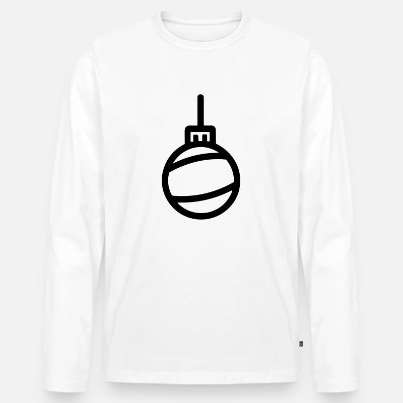 Weihnachtskugel - Männer Premium Bio Langarmshirt - Weiß