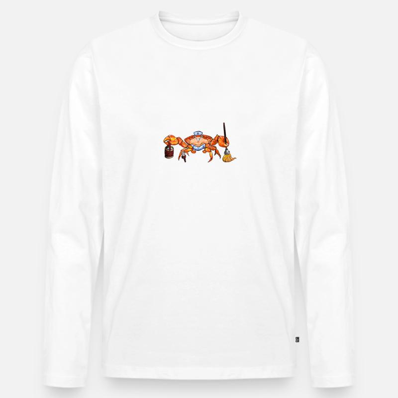 Knieper - Männer Premium Bio Langarmshirt - Weiß