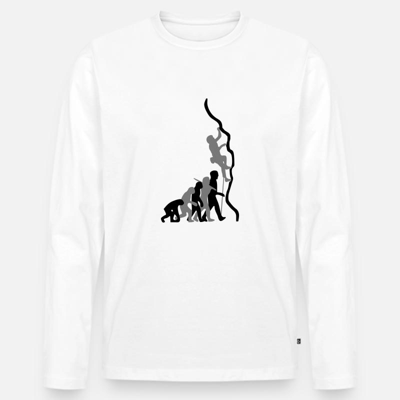 ClimbEvolution 2c - Männer Premium Bio Langarmshirt - Weiß